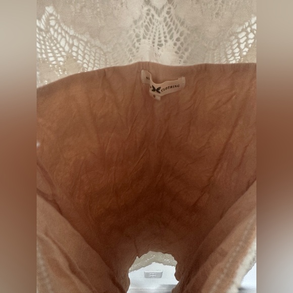 Free People x Nightcap Mariposa Lace Cutout Mini Dress Dove size Small NWT - Picture 15 of 16